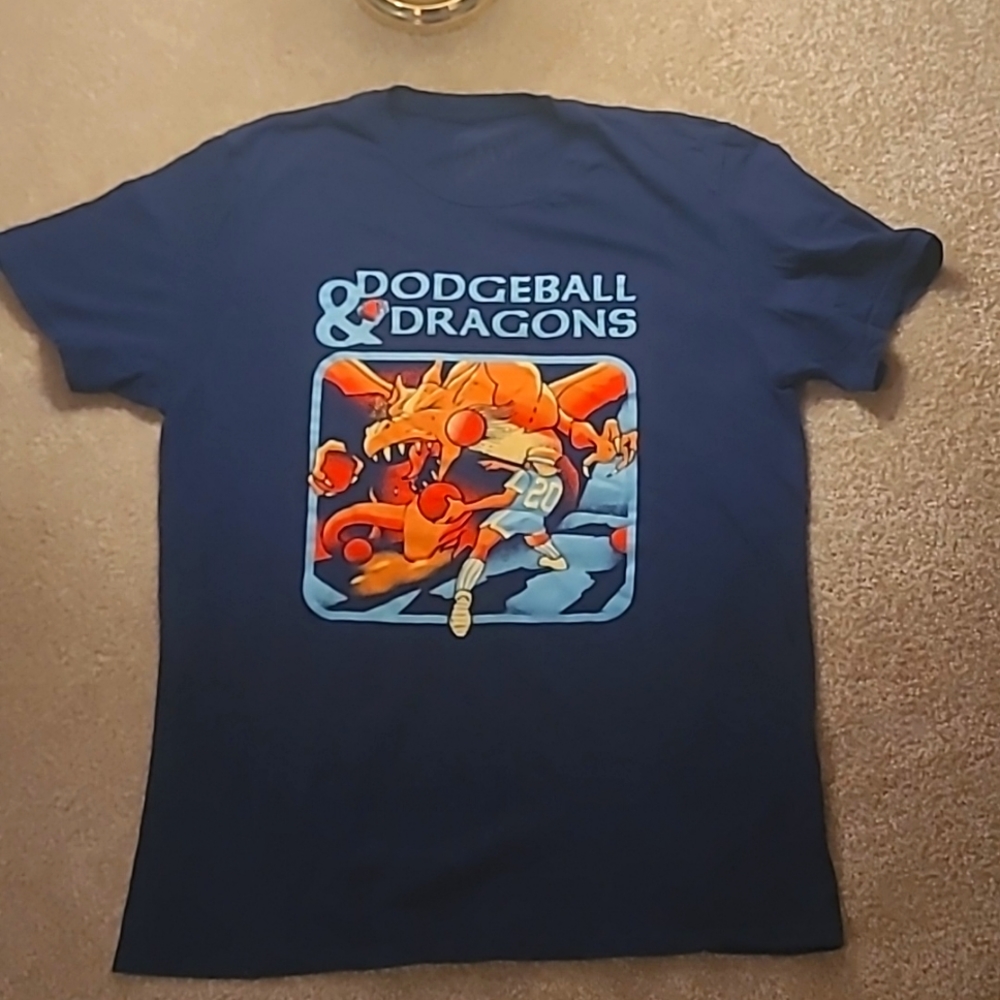 Men's M graphic Image Tshirt D&D Dungeons and Dragons Dodgeball & Dragons